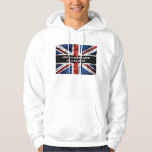 Add your text on English flag Throw Pillow Hoodie