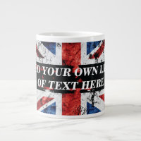 Add your text on English flag Throw Pillow