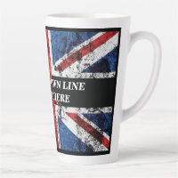 Add your text on English flag Throw Pillow