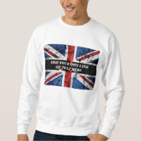 Add your text on English flag Throw Pillow