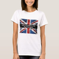 Add your text on English flag Throw Pillow