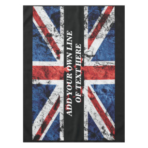 Add your text on English flag Throw Pillow Tablecloth