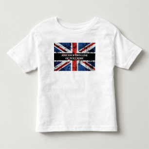 Add your text on English flag Throw Pillow Toddler T-shirt