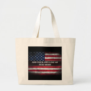 Add your text on  large tote bag
