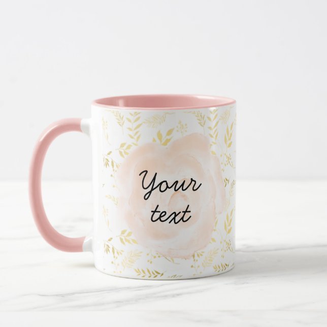 Add your text & photo template mug (Left)