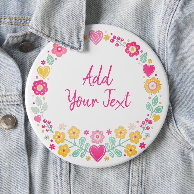 Add Your Text / Pick your fonts  6 Inch Round Button (In Situ)