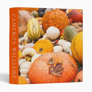 Add Your Text Pile Of Pumpkins And Squash Binder
