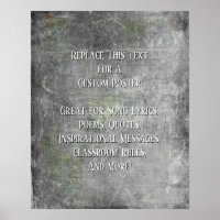 Add Your Text Quote Grunge Textured Grey DIY