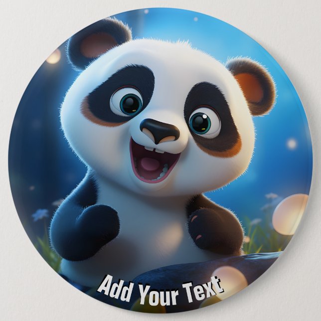 Add Your Text Round Button (Front)