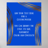 Add Your Text Scribbled Gold Ovals Royal Blue