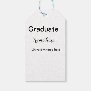 add your text simple graduate add school name cong gift tags