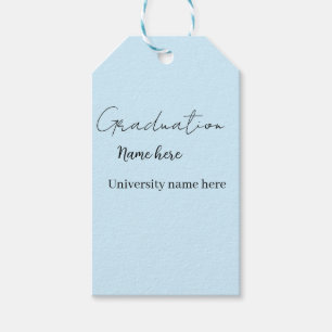 add your text simple graduate add school name cong gift tags