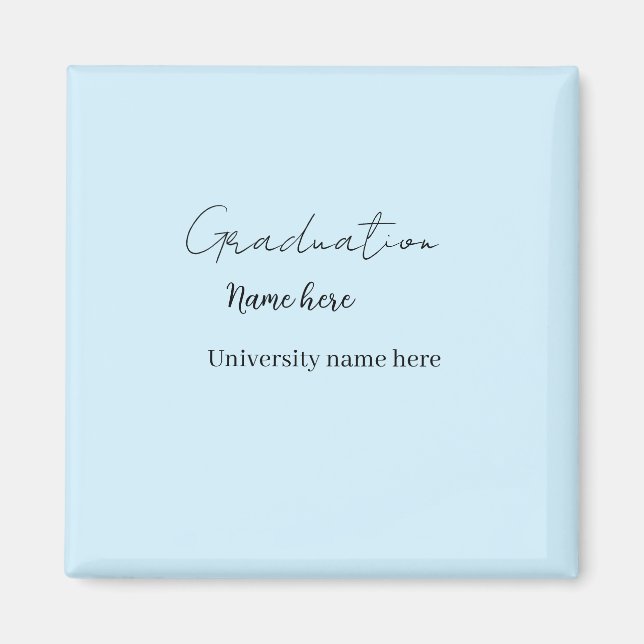 add your text simple graduate add school name cong magnet (Front)