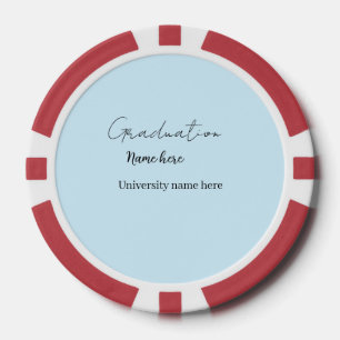 add your text simple graduate add school name cong poker chips