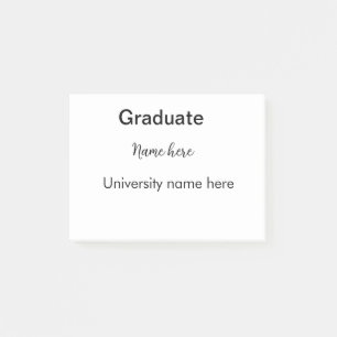 add your text simple graduate add school name cong post-it notes