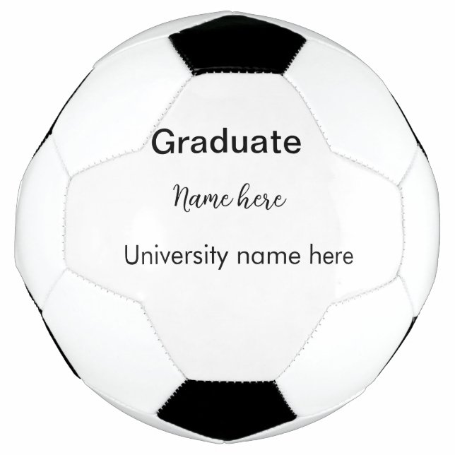 add your text simple graduate add school name cong soccer ball (Front)
