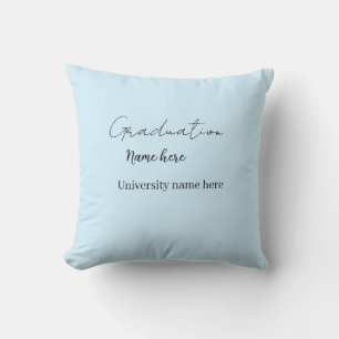 add your text simple graduate add school name cong throw pillow