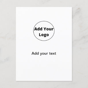 add your text simple minimal custom add your logo announcement postcard
