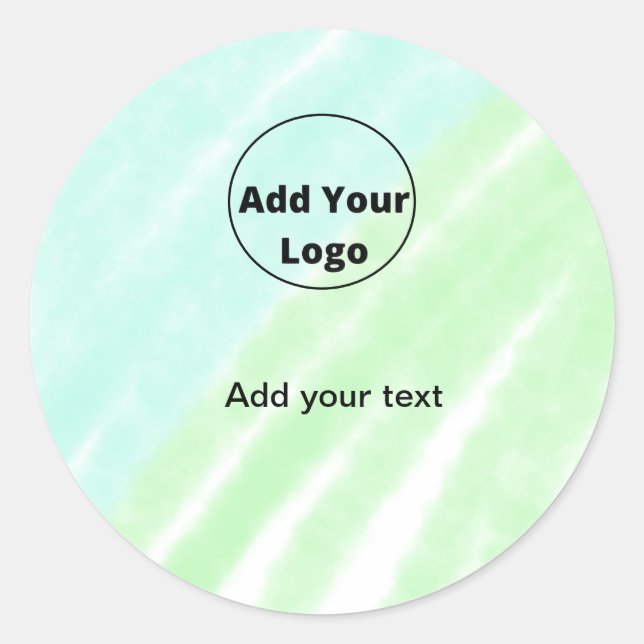 add your text simple minimal custom add your logo  classic round sticker (Front)