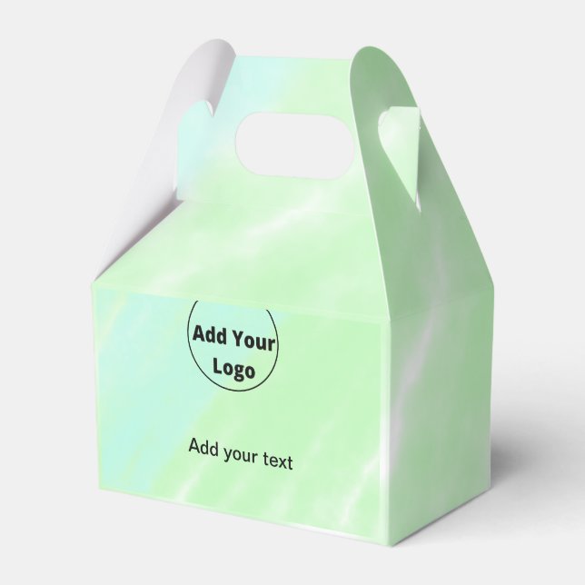 add your text simple minimal custom add your logo  favor box (Front Side)