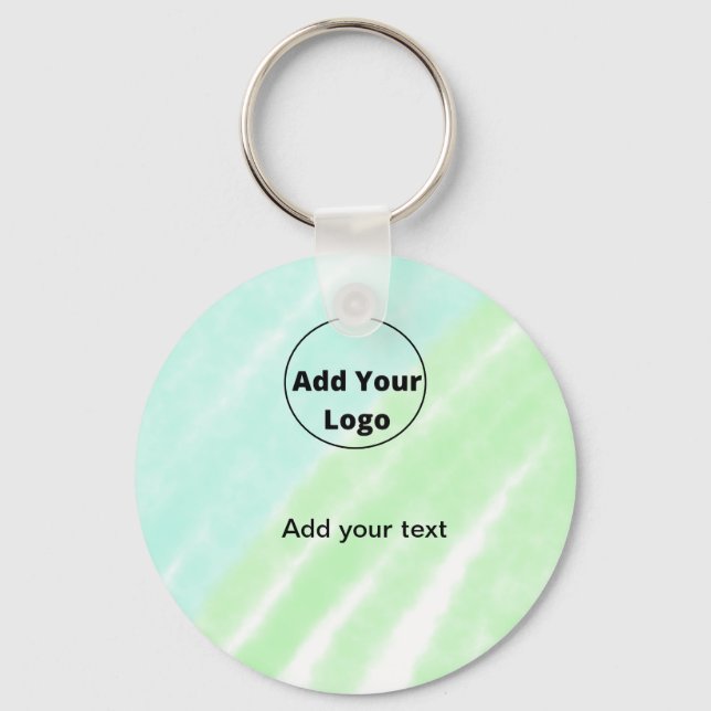 add your text simple minimal custom add your logo  keychain (Front)