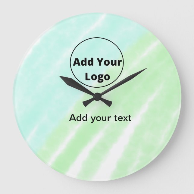add your text simple minimal custom add your logo  large clock (Front)