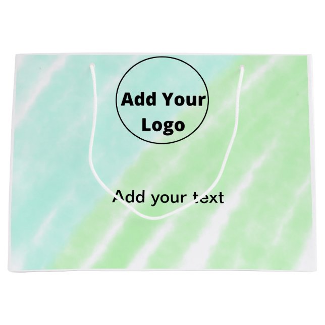 add your text simple minimal custom add your logo  large gift bag (Front)