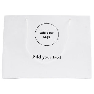 add your text simple minimal custom add your logo large gift bag