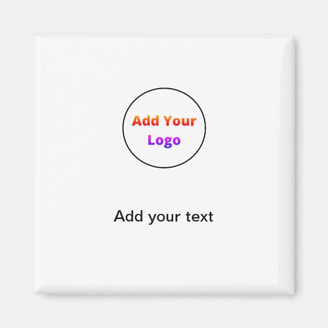 add your text simple minimal custom add your logo magnet (Front)