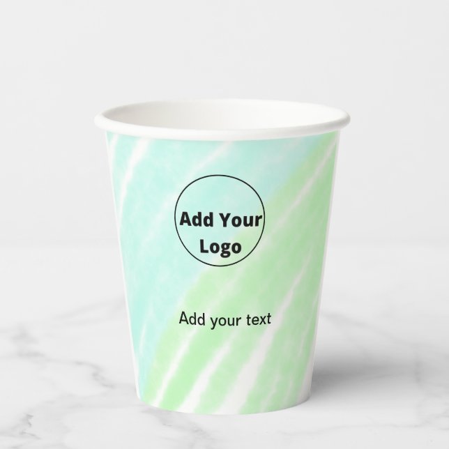 add your text simple minimal custom add your logo  paper cups (Front)