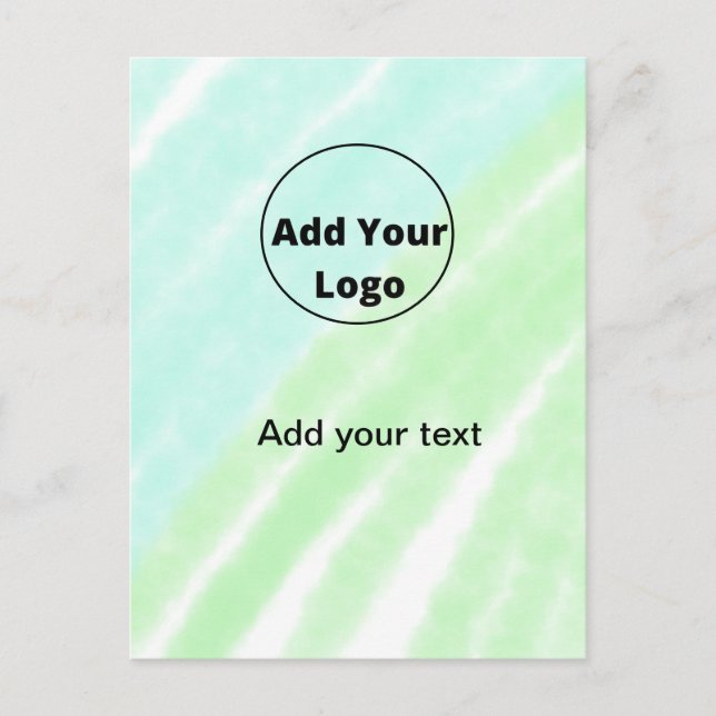 add your text simple minimal custom add your logo  postcard (Front)
