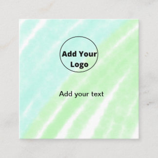 add your text simple minimal custom add your logo  square business card