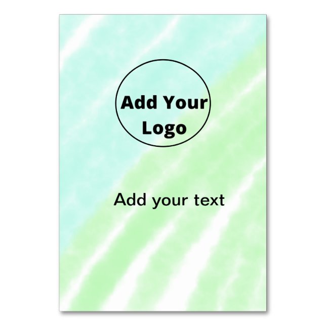 add your text simple minimal custom add your logo  table number (Front)