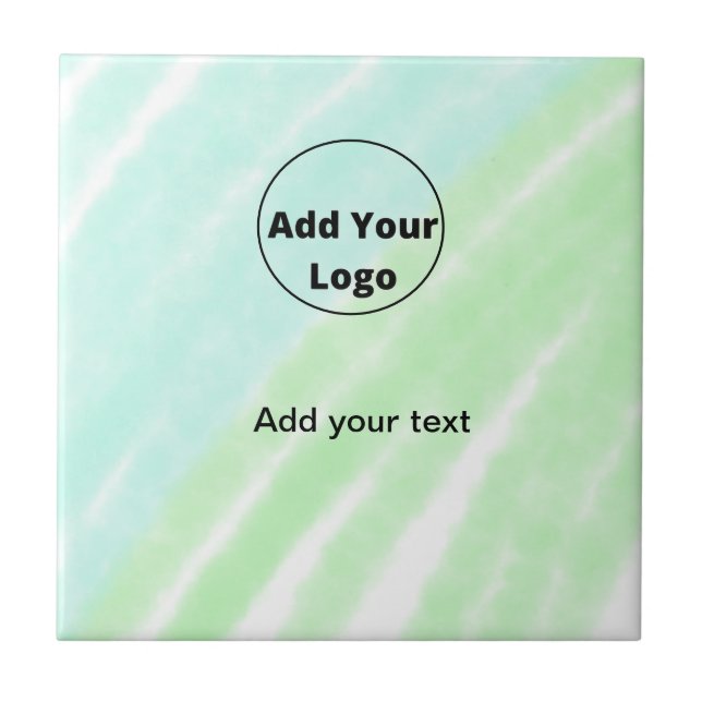 add your text simple minimal custom add your logo  tile (Front)