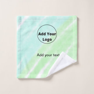 add your text simple minimal custom add your logo  wash cloth