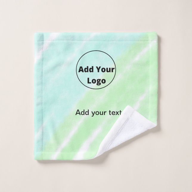 add your text simple minimal custom add your logo  wash cloth (Wash Cloth)