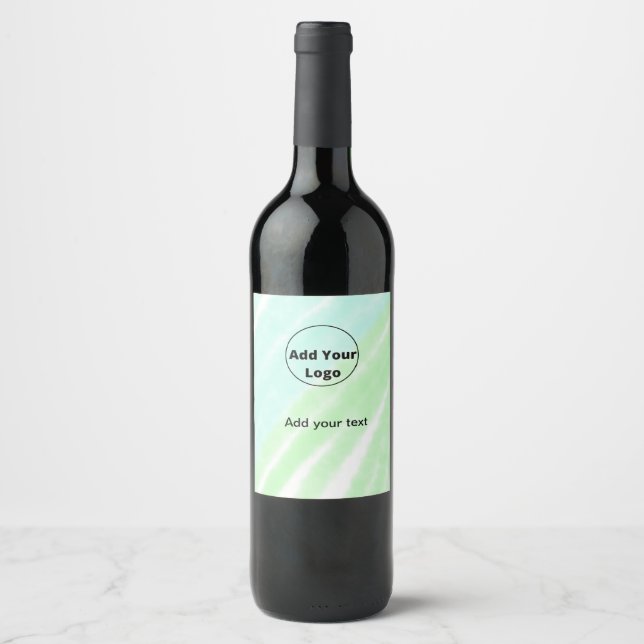 add your text simple minimal custom add your logo  wine label (Front)