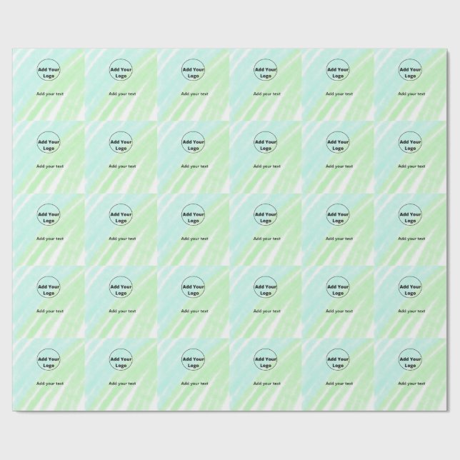 add your text simple minimal custom add your logo  wrapping paper (Flat)