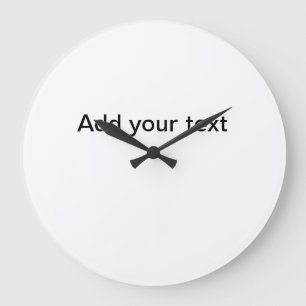 add your text simple minimal custom personalized  large clock