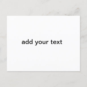 add your text simple minimal custom personalized postcard