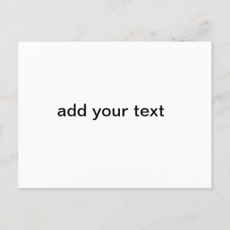 add your text simple minimal custom personalized postcard