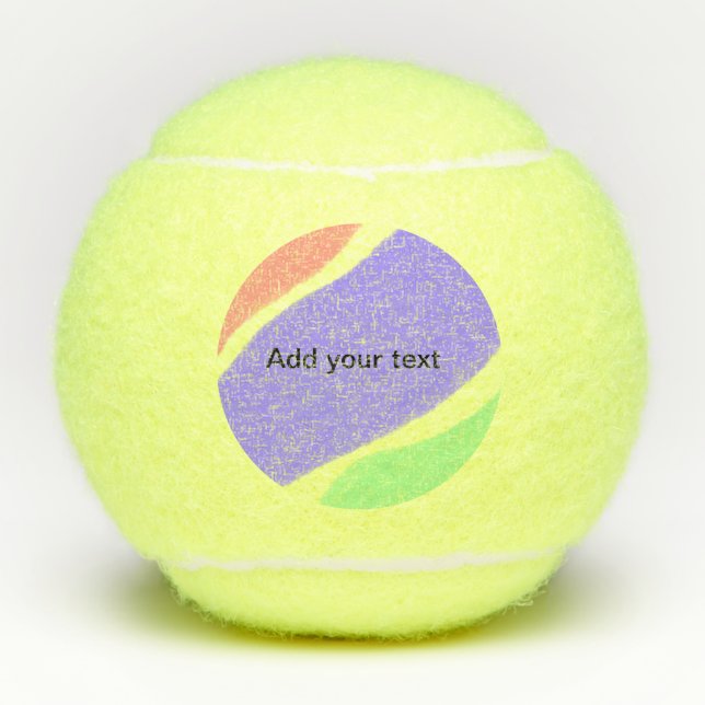 add your text simple minimal custom personalized   tennis balls (Front)
