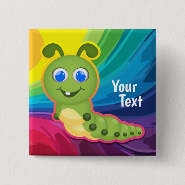 Add Your Text - Square Button (Front)