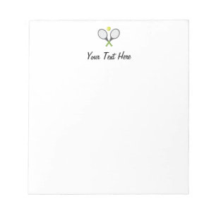 Add Your Text Tennis Racket and Ball Personalized  Notepad
