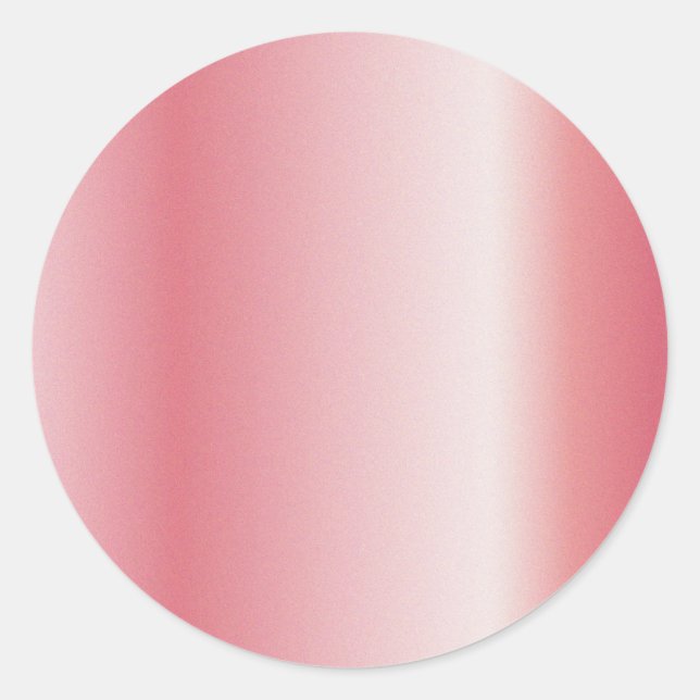 Add Your Text Upload Logo Rose Gold Blank Template Classic Round Sticker (Front)