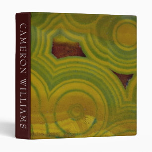 Add Your Text Yellow Spotted Ocean Jasper Binder