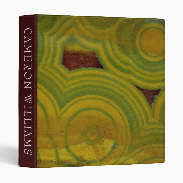 Add Your Text | Yellow Spotted Ocean Jasper Binder (Front/Spine)