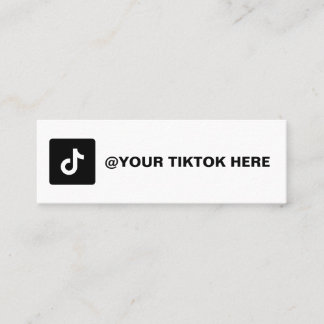 Add Your TikTok Handle - Personalized Template Mini Business Card