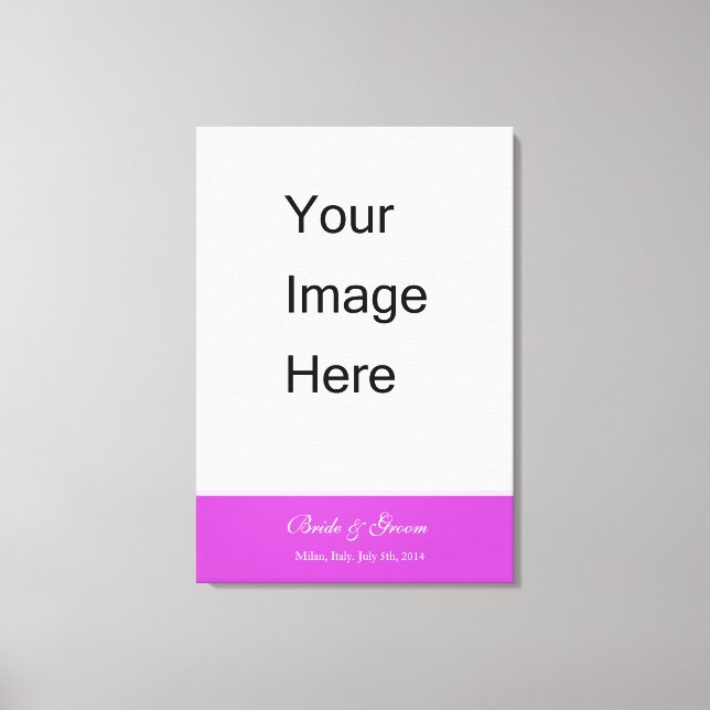 Add your wedding photo canvas print. (Front)