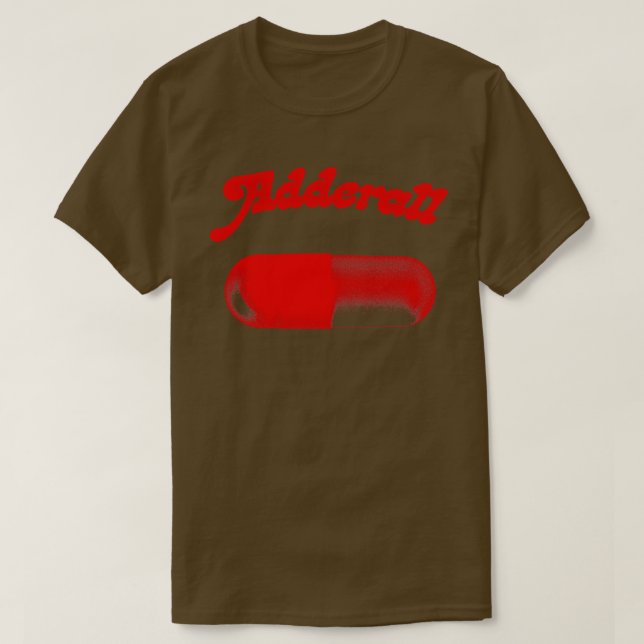 Adderall Retro Aesthetic Design T-Shirt (Design Front)